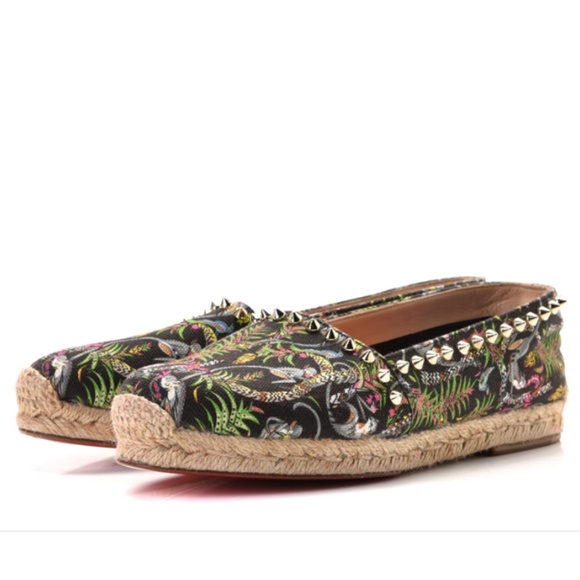 Christian Louboutin Shoes - PRICE DROP Louboutin Ares Jungle print stud espadrilles